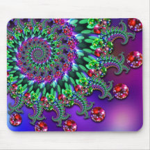 Mäusematte - Bokeh Fraktal lila Terquoise Mousepad
