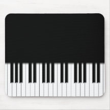 Mäusematte - Klavier-Tastatur Schwarz-weiß Mauspads