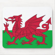 Mausunterlage mit Flagge von Wales Mauspad