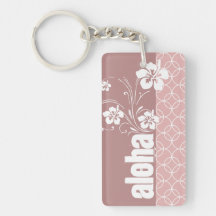Mauve Circles; Aloha Acrylic Keychains
