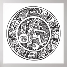 Mayakreis, mexikanische Hieroglyphe (Maya) Posterdrucke