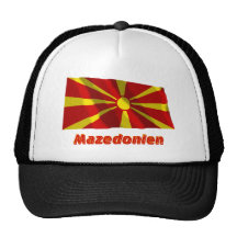 Mazedonien Fliegende Flagge MIT Namen Baseball Cap