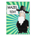 Mazel Tov Gruß-Karte - jüdischer Rabbiner-Cartoon