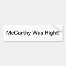McCarthy hatte Recht Autoaufkleber