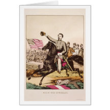 McClellan zu Pferd durch Gibson und Company 1862 Karte