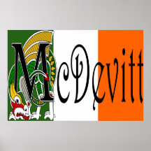 McDevitt keltischer Drache-Druck Plakat