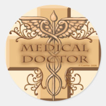 MDCaduceus Runder Sticker