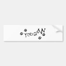 Meaow Tier-Katzen-Haustier-Tatzen-Buchstaben Schwa Autosticker