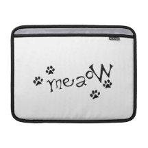 Meaow Tier-Katzen-Haustier-Tatzen-Buchstaben Schwa MacBook Sleeve