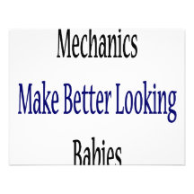 Mechaniker machen schönere Babys Ankündigungskarten