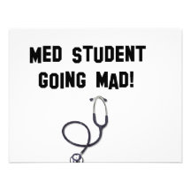 MED-Student, der wütend geht Individuelle Einladungskarten