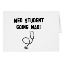 MED-Student, der wütend geht Grußkarte