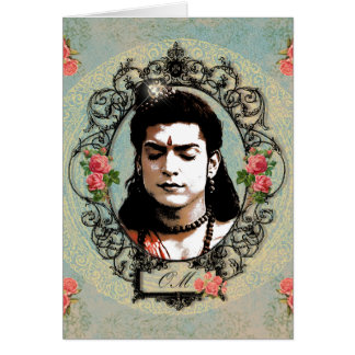 Meditations-Gott Lord-Rama Indian Bollywood Yoga Grußkarte