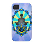 Meditations-Yoga-Om, -BLAU und -GELB Vibe iPhone 4 Cover