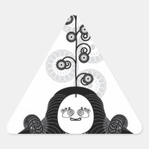 MeditationYogi Dreieckige Aufkleber