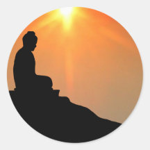 Meditierender Buddha Runder Sticker