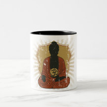 Meditierendes OM Symbol Buddhas Haferl
