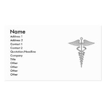 Medizinische Caduceus-Visitenkarte