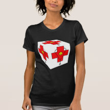 MEDIZINISCHES WÜRFEL-KREUZ T-SHIRTS