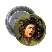 Medusa, Caravaggio Anstecknadelbutton