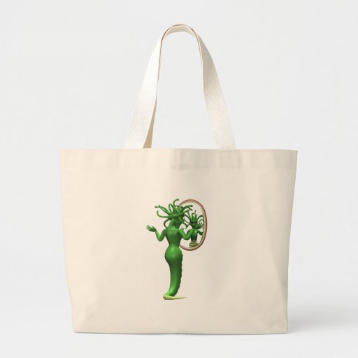 Medusa und Spiegel Leinentasche
