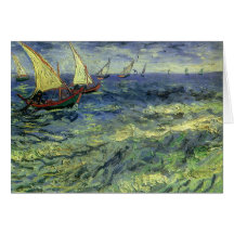 Meerblick bei Saintes-Maries durch Vincent van Gog Grußkarte