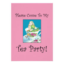Meerjungfrau-Tee-Party Einladungen