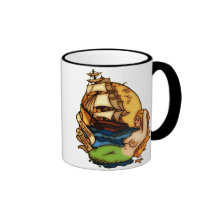 Meerjungfrau-und Piraten-Schiff Haferl