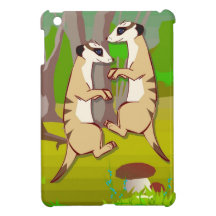 Meerkat landen nicht auf dem Pilz
