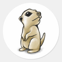 Meerkat Runder Aufkleber