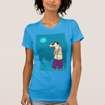 Meerkat T-Shirt, allein im Mondschein