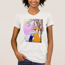 Meerkat T-Shirt, den Schnee genießend