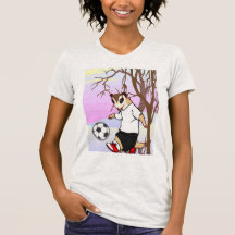 Meerkat T-Shirt, Fußballspieler im Schnee