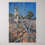 Meerkat Wachposten - Kunstdruck Plakat