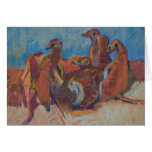 Meerkats am Sonnenuntergang - Kunst-Karte