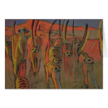 Meerkats Kriegtanzen - Kunstkarte