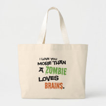 Mehr als ein Zombie-Liebe-Gehirne Leinentasche