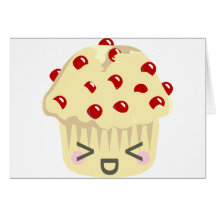 Mehr Kawaii Muffin-Gesichter Grußkarten