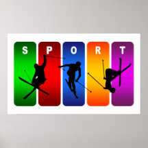 Mehrfarbenski-Emblem Plakat