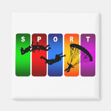MehrfarbenSkydiving Emblem Kühlschrankmagnet
