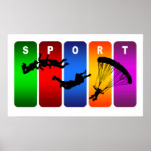MehrfarbenSkydiving Emblem Posterdrucke