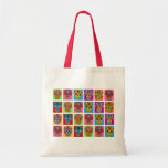 Mehrfarbenzuckerschädel-Quadrate Tasche