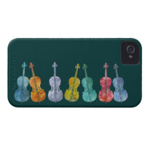 Mehrfarbige Cellos iPhone 4 Etuis