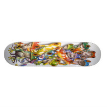 Mehrfarbiger Frösche Staplungsskateboard Skateboardbretter