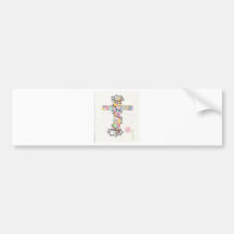 Mehrfarbiges Dornenkreuz Auto Sticker