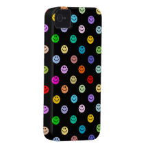 Mehrfarbiges Regenbogen Smiley-Muster Case-Mate iPhone 4 Hüllen