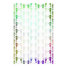 Mehrfarbiges Seepferd-Muster Druckpapier