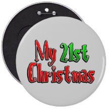 Mein 21. Weihnachten Anstecknadelbutton