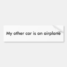 Mein anderes Auto ist ein Flugzeug Autoaufkleber
