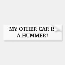 MEIN ANDERES AUTO IST HUMMER! AUTOAUFKLEBER